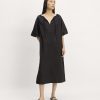 The Supima® Puff-Sleeve Dress | Black