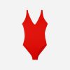 The V-Neck One-Piece | Bright Red