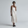 The Satin Square-Neck Slip Dress | Cream
