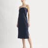 Slip Dress in Silk Charmeuse | Navy