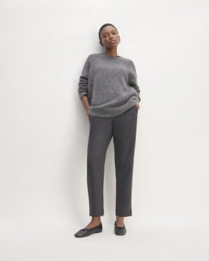 The Wool Flannel Pull-On Pant | Heather Charcoal
