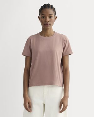 The Box-Cut Tee in Essential Cotton | Rose Dusk | No Pocket