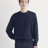 Midweight Cashmere Crew |  Navy