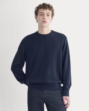 Midweight Cashmere Crew | Navy