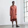 The City Stripe Draped Shirt Dress | Redwood