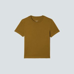 The Box-Cut Tee in Essential Cotton | Tapenade | No Pocket