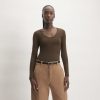 The Supima® Form Ballet Neck Tee | Cocoa