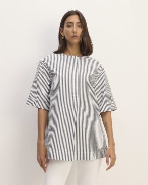 The Supima® Cotton Tunic | Optic White / Black