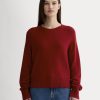 The Boxy Crew in Cashmere | Berry Red