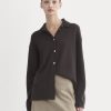 Cashmere Button-Up Shirt | Dark Chocolate