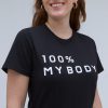 The 100% My Body Box-Cut Tee | Black