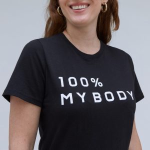 The 100% My Body Box-Cut Tee | Black