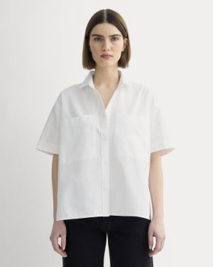 The Short-Sleeve Boxy Oxford | White