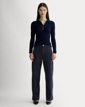 The Utility Wide-Leg Pant | Navy