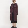 The Italian Wool Modern Trench | Burgundy