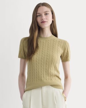 The Cable Crew in Cotton Cashmere | Classic Khaki