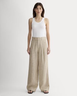The Linen Way-High® Drape Pant  | Cornstalk Chambray