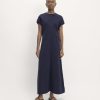 The TENCEL™ Short-Sleeve Midi Dress | Navy