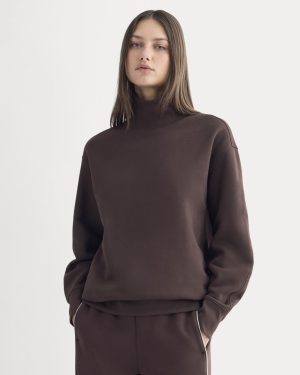 Luxe Fleece Turtleneck | Dark Chocolate